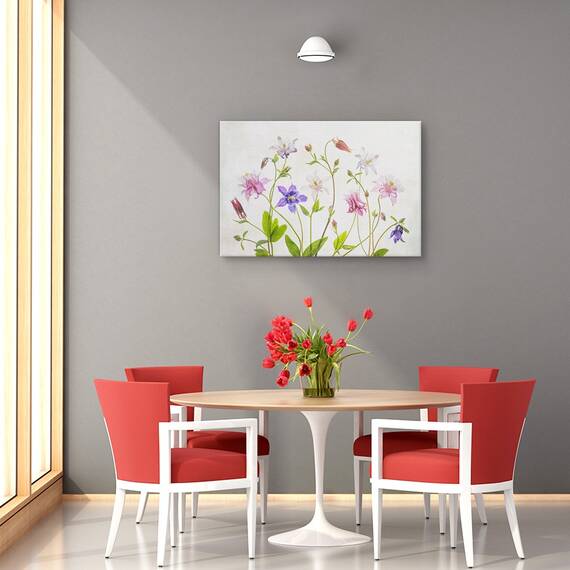Tablou canvas - Papadie, Flori, Fragilitate, Turcoaz, Marime: 60 x 90 cm - 4- Roveli