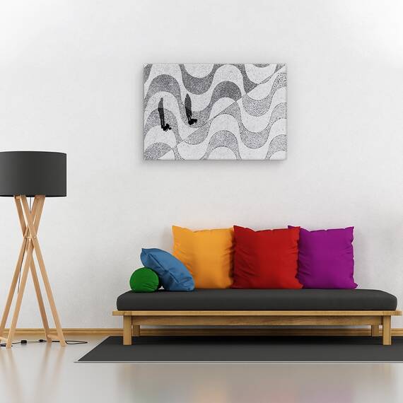 Tablou canvas - Diamante, Flori, Lentile, Estompare, Turcoaz, Marime: 60 x 90 cm - 2- Roveli