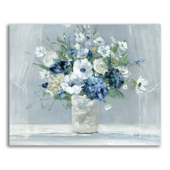 Tablou Canvas - Flori albe, Floare, Vaza, Primavara, Marime: 40 x 50 cm - - Roveli