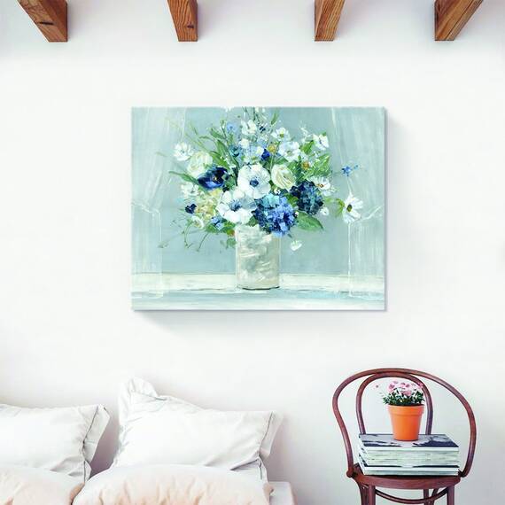 Tablou Canvas - Flori albe, Floare, Vaza, Primavara, Marime: 40 x 50 cm - 2- Roveli