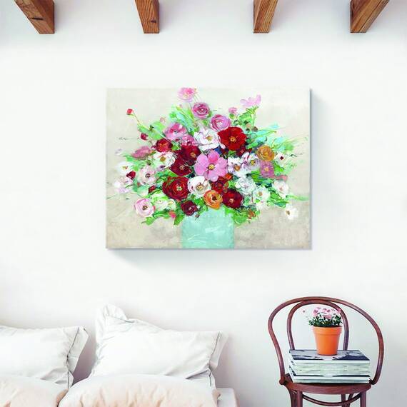 Tablou Canvas - Flori, Floare, Vaza, Primavara, Color, Marime: 40 x 50 cm - 2- Roveli