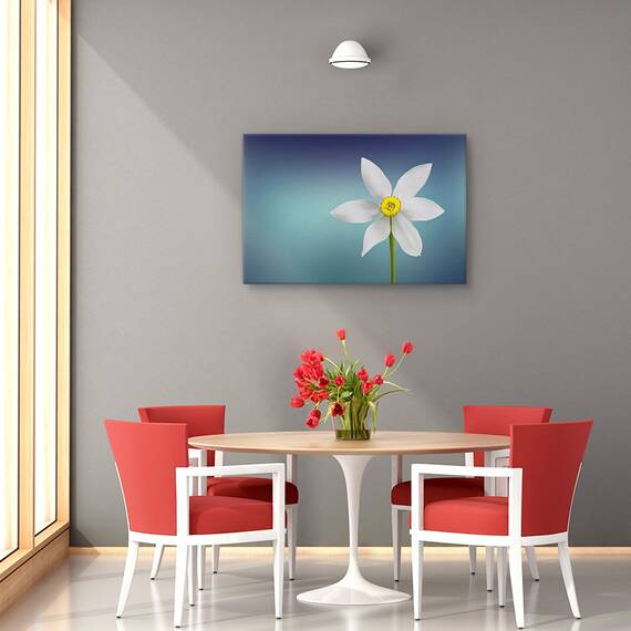 Tablou canvas - Floria Paradisului, Natura moarta, Turcoaz, Simplitate, Minimalism, Marime: 60 x 90 cm - 4- Roveli