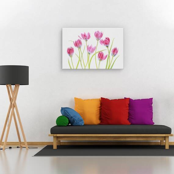 Tablou canvas - Lalele portocalii, Natura moarta, Primavara, Flori, Gradina, Marime: 60 x 90 cm - 2- Roveli