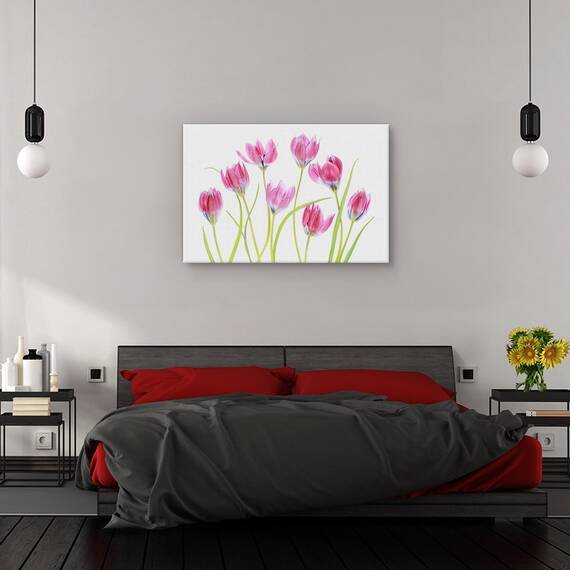 Tablou canvas - Lalele portocalii, Natura moarta, Primavara, Flori, Gradina, Marime: 60 x 90 cm - 3- Roveli