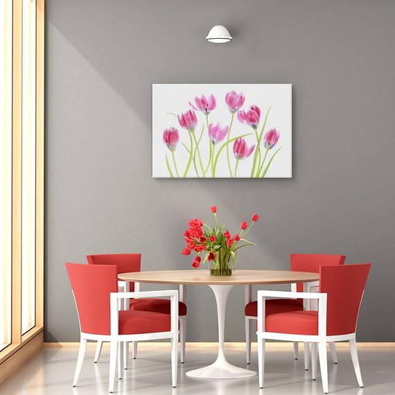 Tablou canvas - Lalele portocalii, Natura moarta, Primavara, Flori, Gradina, Marime: 60 x 90 cm - 4- Roveli