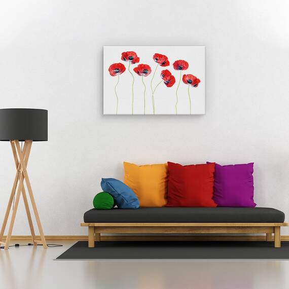 Tablou canvas - Dragoste in ceata, Flori, Primavara, Turcoaz, Albastru, Marime: 60 x 90 cm - 2- Roveli