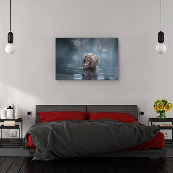 Tablou canvas - Maci, Flori, Rosu, Roz, Marime: 60 x 90 cm - 3- Roveli
