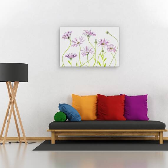 Tablou canvas - Margarete, Natura moarta, Flori, Gradina, Roz, Marime: 60 x 90 cm - 2- Roveli