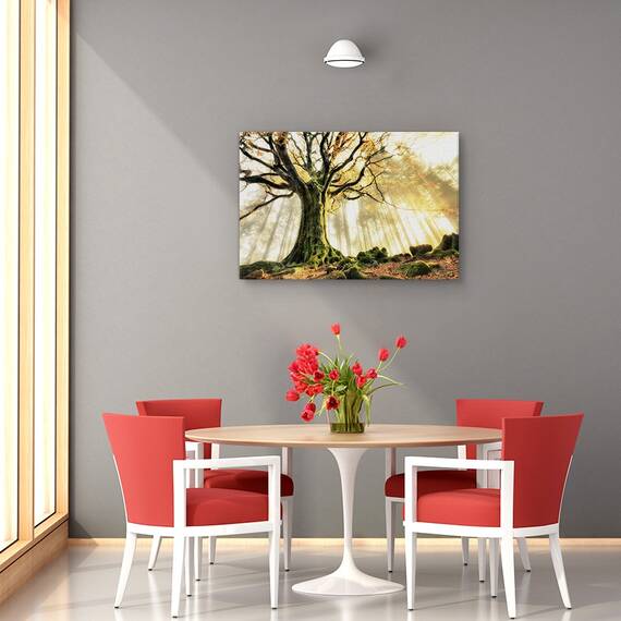 Tablou canvas - Natura moarta, Struguri, Mere, Frunze, Marime: 60 x 90 cm - 4- Roveli