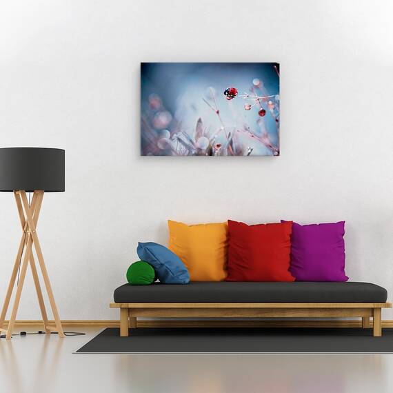 Tablou canvas - Re-nascut, Flori, Insecte, Portocaliu, Marime: 60 x 90 cm - 2- Roveli