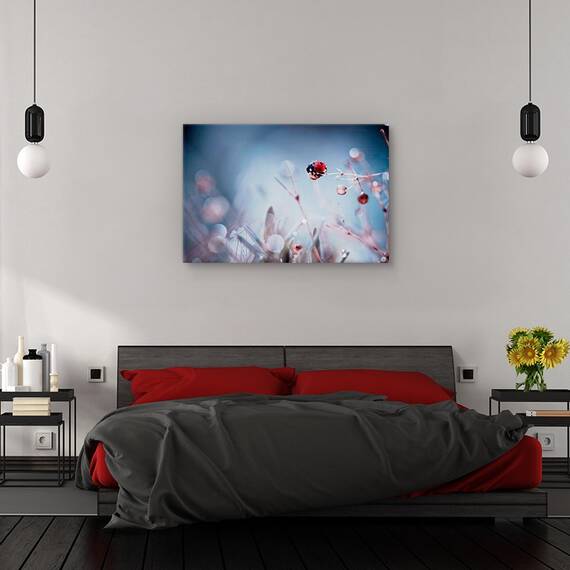 Tablou canvas - Re-nascut, Flori, Insecte, Portocaliu, Marime: 60 x 90 cm - 3- Roveli