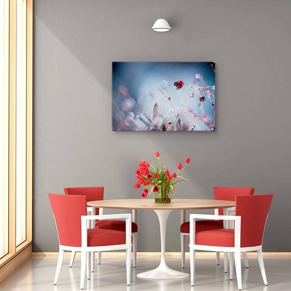 Tablou canvas - Re-nascut, Flori, Insecte, Portocaliu, Marime: 60 x 90 cm - 4- Roveli