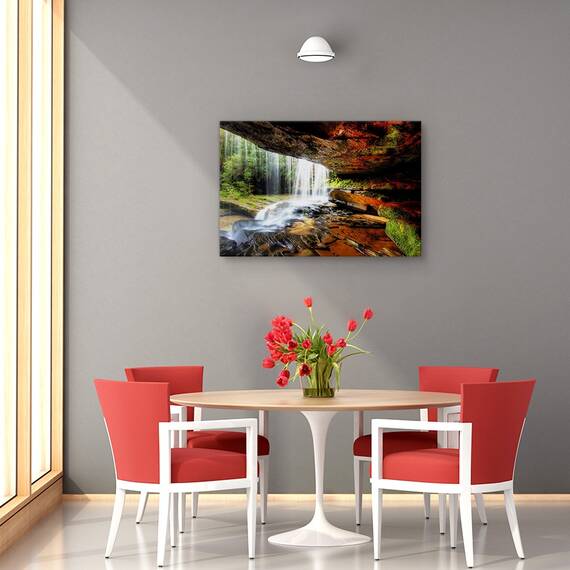 Tablou canvas - Noiembrie, Flori, Galben, Copac, Soare, Marime: 60 x 90 cm - 4- Roveli