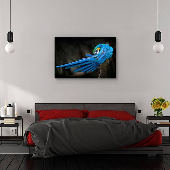 Tablou canvas - Padurea albastra, Peisaj, Ceata, Vara, Flori, Marime: 60 x 90 cm - 3- Roveli