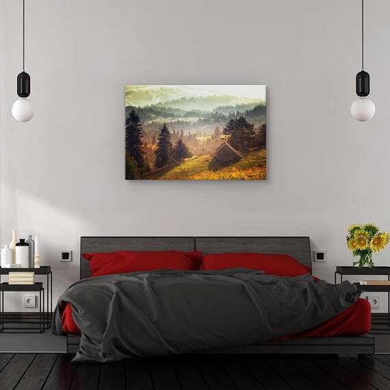 Tablou canvas - Buburuza pe hortensie roz, Flori, Romantic, Cuplu, Rosu, Marime: 60 x 90 cm - 3- Roveli