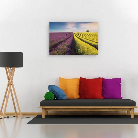 Tablou canvas - Vis de lavanda, Natura moarta, Flori, Viata, Marime: 60 x 90 cm - 2- Roveli
