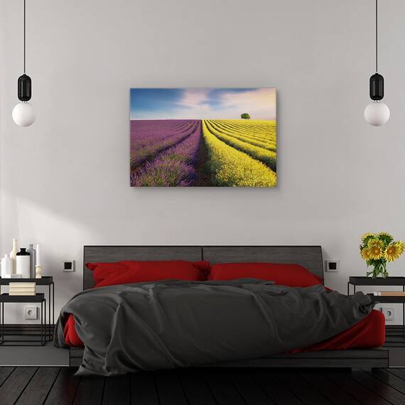 Tablou canvas - Vis de lavanda, Natura moarta, Flori, Viata, Marime: 60 x 90 cm - 3- Roveli