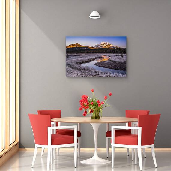 Tablou canvas - Zorii zilei, Peisaj, Grecia, Dimineata, Lac, Marime: 60 x 90 cm - 4- Roveli