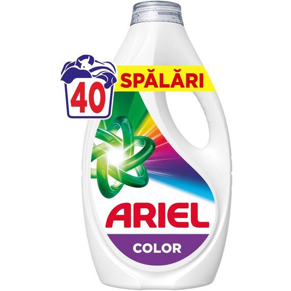 Detergent lichid Ariel Color, automat, pentru rufe colorate, 1.8 l, 40 spalari, protejeaza culorile, indepartare impecabila a petelor chiar si la program scurt, eficient in apa rece - - Roveli