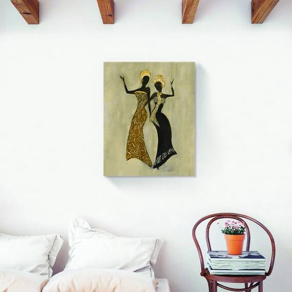 Tablou Canvas - Afro, Figurativ, Modern, Galben, Marime: 40 x 50 cm - 2- Roveli