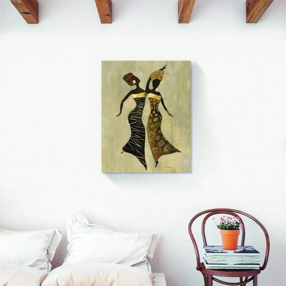Tablou Canvas - Afro, Figurativ, Modern, Galben, Marime: 40 x 50 cm - 2- Roveli