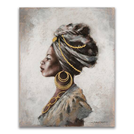Tablou Canvas - Afro, Figurativ, Modern, Marime: 40 x 50 cm - - Roveli