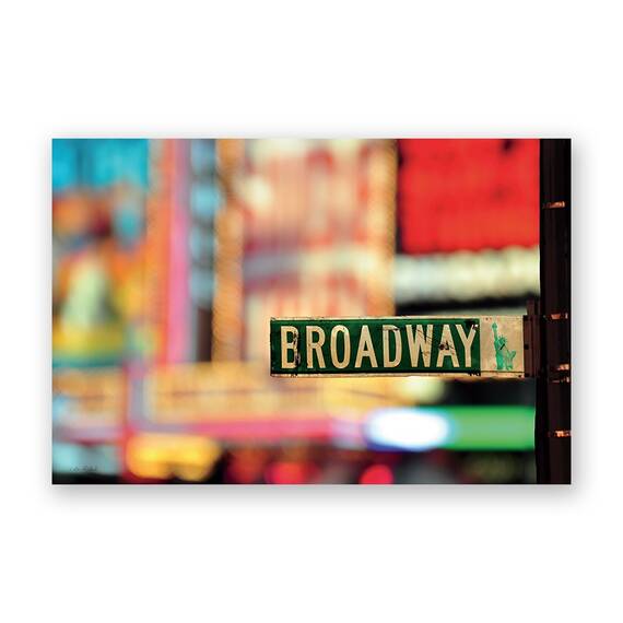 Tablou Canvas - Pe Broadway II, New York, America, Text, Marime: 60 x 80 cm - - Roveli