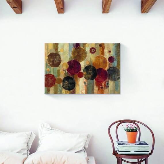 Tablou Canvas - Cercuri, Abstract, Paste, Marime: 60 x 90 cm - 2- Roveli