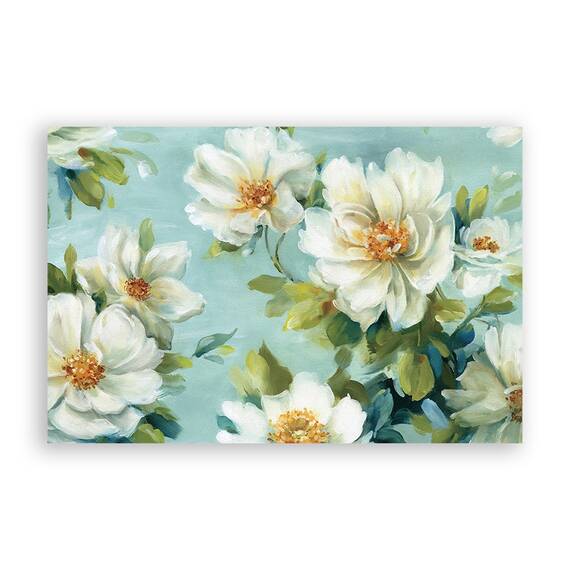 Tablou Canvas - Floral, Alb, Vintage, Marime: 60 x 90 cm - - Roveli