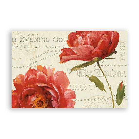 Tablou Canvas - Propriile mele cuvinte, Flori, Text, Marime: 60 x 90 cm - - Roveli