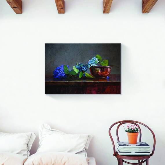 Tablou Canvas - Floral, Flori, Liliac, Primavara, Pictura, Marime: 60 x 90 cm - 2- Roveli