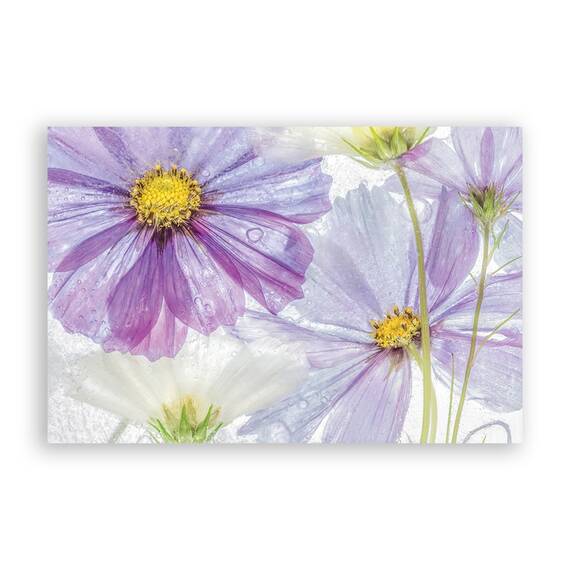 Tablou Canvas - Floral, Flori, Mov, Pictura, Marime: 60 x 90 cm - - Roveli