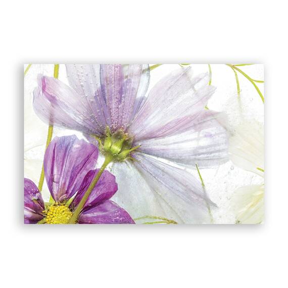 Tablou Canvas - Floral, Flori, Primavara, Mov, Pictura, Marime: 60 x 90 cm - - Roveli