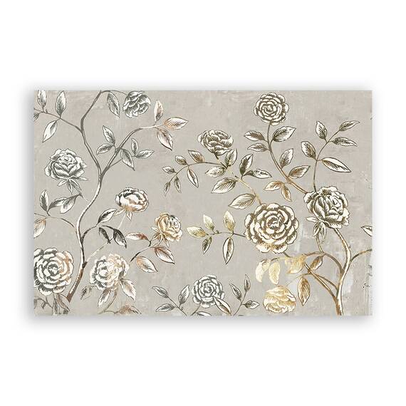 Tablou Canvas - Floral, Flori, Auriu, Toamna, Marime: 60 x 90 cm - - Roveli
