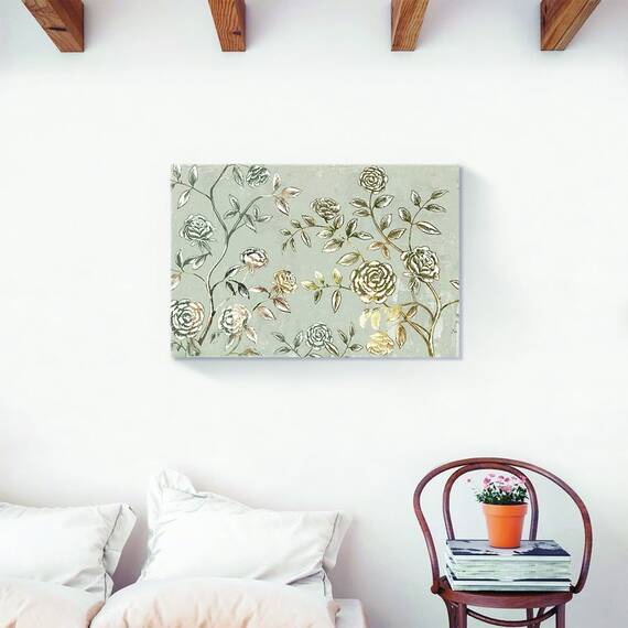 Tablou Canvas - Floral, Flori, Auriu, Toamna, Marime: 60 x 90 cm - 2- Roveli