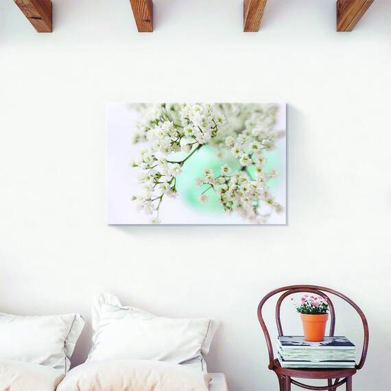 Tablou Canvas - Floral, Primavara, Alb, Marime: 60 x 90 cm - 2- Roveli
