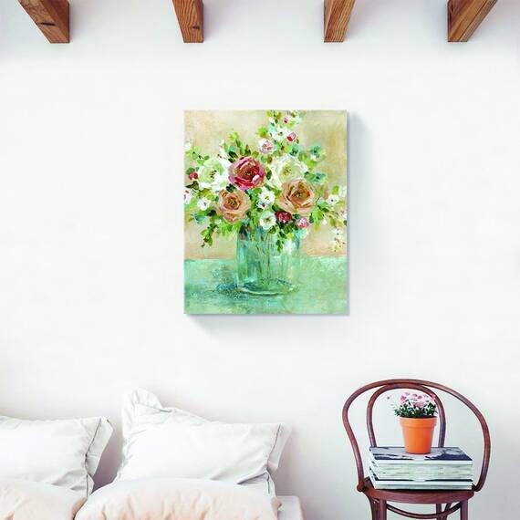 Tablou Canvas - Flori, Floare, Buchet, Primavara, Albastru, Marime: 40 x 50 cm - 2- Roveli