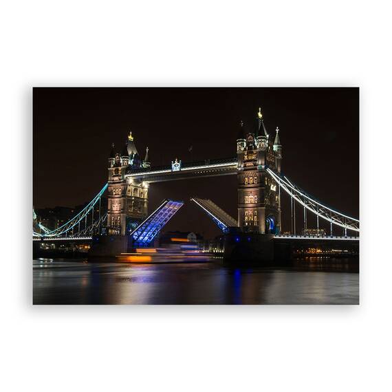 Tablou Canvas - Tower Bridge Londra, Pod, Punte, Lumini, Marime: 60 x 90 cm - - Roveli