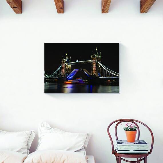 Tablou Canvas - Tower Bridge Londra, Pod, Punte, Lumini, Marime: 60 x 90 cm - 2- Roveli