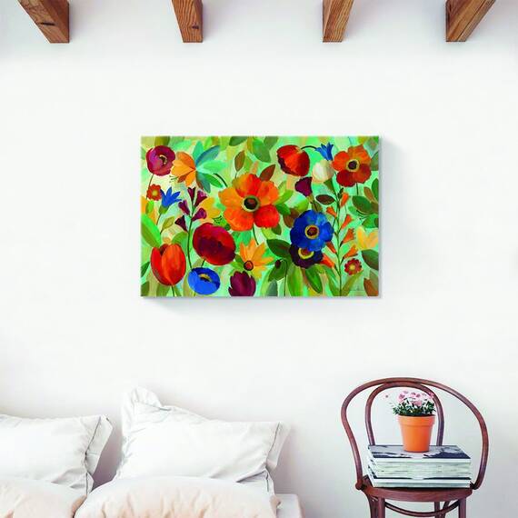 Tablou Canvas - Lunca, Flori, Multicolor, Marime: 60 x 90 cm - 2- Roveli