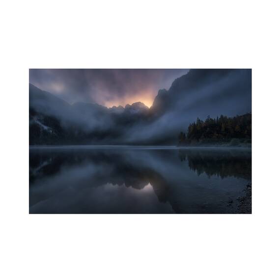 Tablou canvas - Lacul Gosausee I, Peisaj, Hallstatt, Austria, Munte, 60 x 90 cm - - Roveli