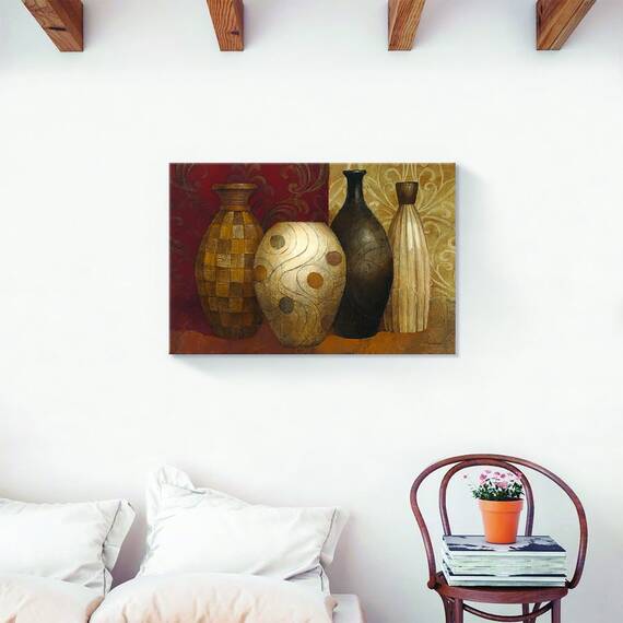 Tablou Canvas - Obiecte, Vaze, Pictura, Marime: 60 x 90 cm - 2- Roveli