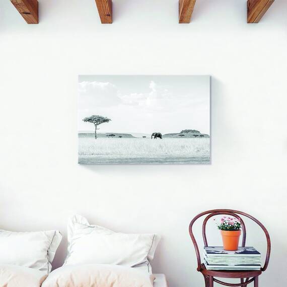 Tablou Canvas - Elefant II, Africa, Natura, Peisaj, Animal, Marime: 60 x 90 cm - 2- Roveli