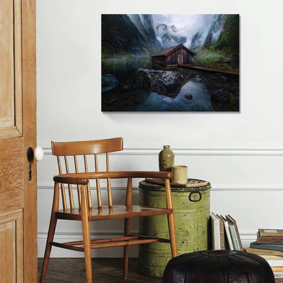 Tablou Canvas - Konigsee, Peisaj, Lac, Munte, Apa, 60 x 80 cm - 2- Roveli