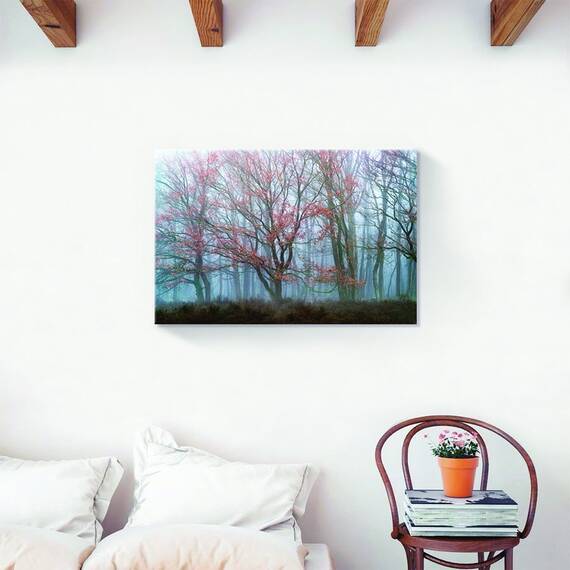 Tablou Canvas - Peisaj, Natura, Toamna, Padure, Frunze, Marime: 60 x 90 cm - 2- Roveli