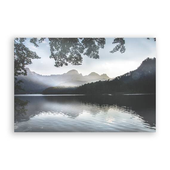 Tablou Canvas - Lac I, Munte, Natura, Peisaj, Padure, Marime: 60 x 90 cm - - Roveli