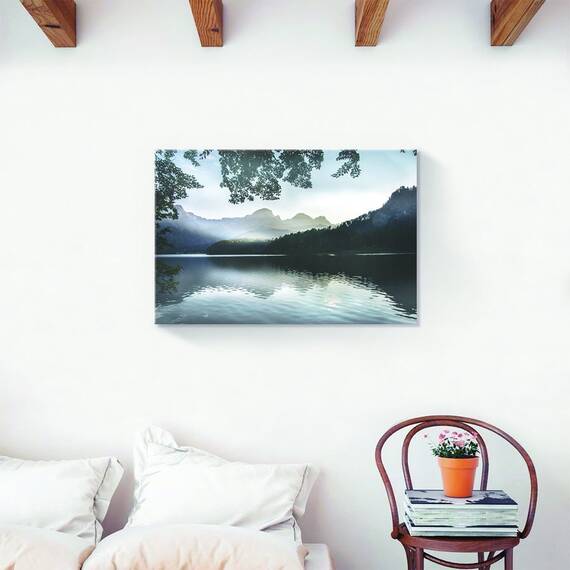 Tablou Canvas - Lac I, Munte, Natura, Peisaj, Padure, Marime: 60 x 90 cm - 2- Roveli