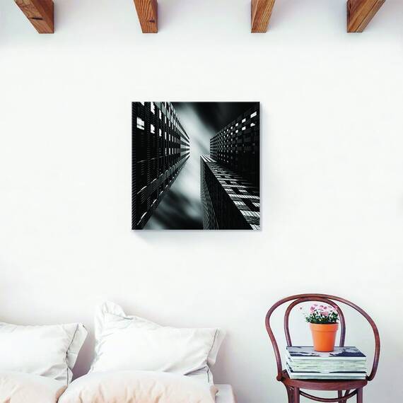 Tablou Canvas - New York, Monochrom, Cladiri, Marime: 60 x 60 cm - 2- Roveli