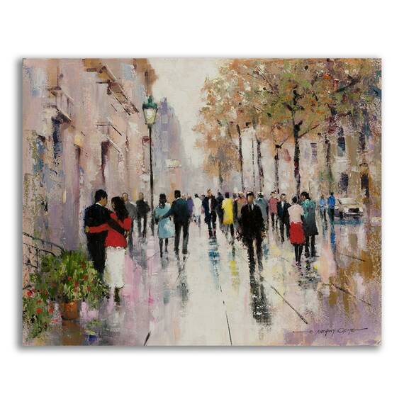 Tablou Canvas - Oras, Oameni, Cuplu, Iubire, Plimbare, Marime: 40 x 50 cm - - Roveli
