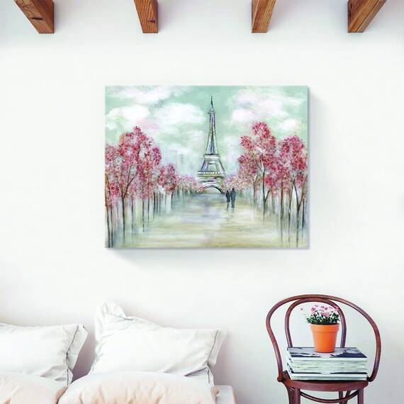 Tablou Canvas - Oras, Paris, Cuplu, Iubire, Toamna, Marime: 40 x 50 cm - 2- Roveli